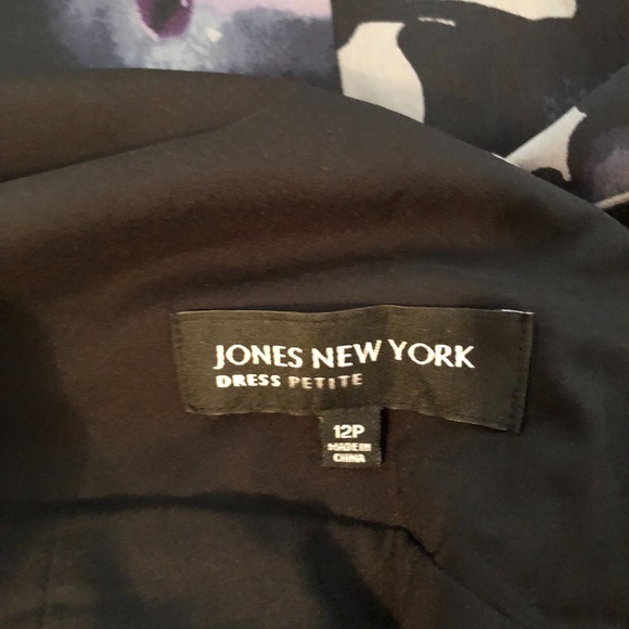 Jones New York silk floral sleeveless dress 12P - Picture 3 of 8